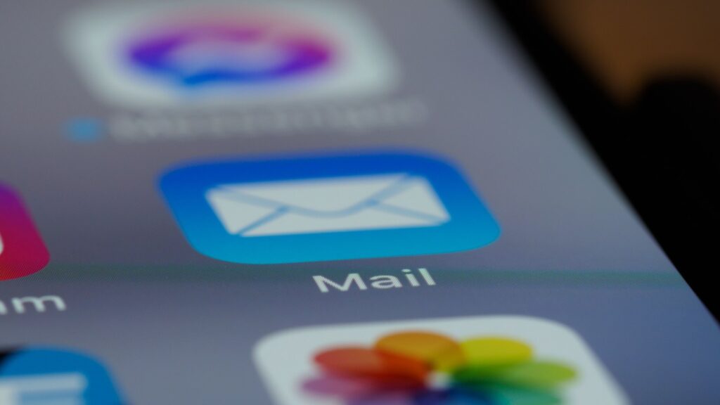 A close view of the Mail app icon on a device screen